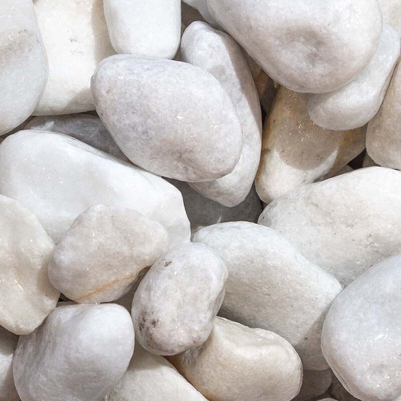 Crystal White dekorsten rund