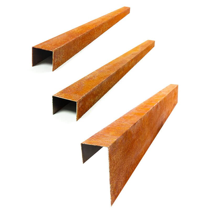 Rabattkant cortenstål profil